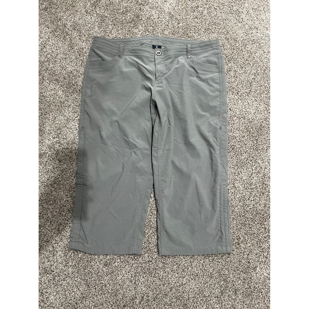 Kuhl Splash 21S Capri Pants Womens 16 Sage Green Gray‎ Hiking Outdoor Style 6236